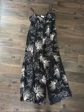 bishop + young Black Jumpsuit with Cream Floral Print